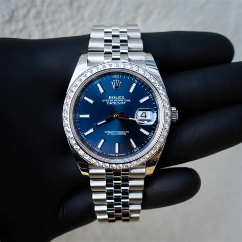 blue rolex oyster perpetual datejust price|rolex datejust 41 with diamonds.